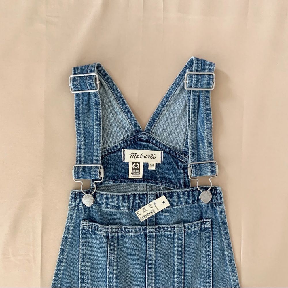 SOLD Madewell Straight Leg Overalls in Hickory Was - Picture 4 of 9